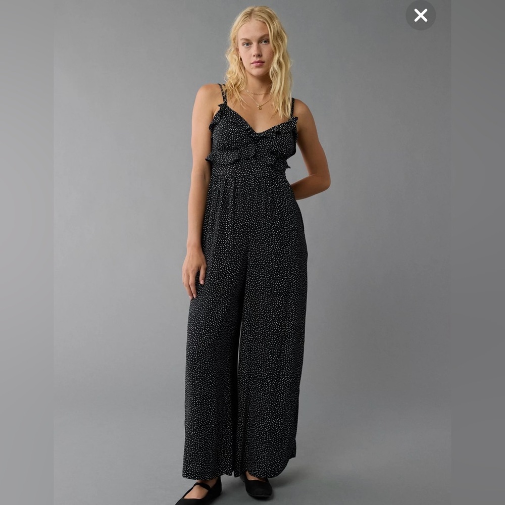 American Eagle Outfitters Black and White Jumpsuit